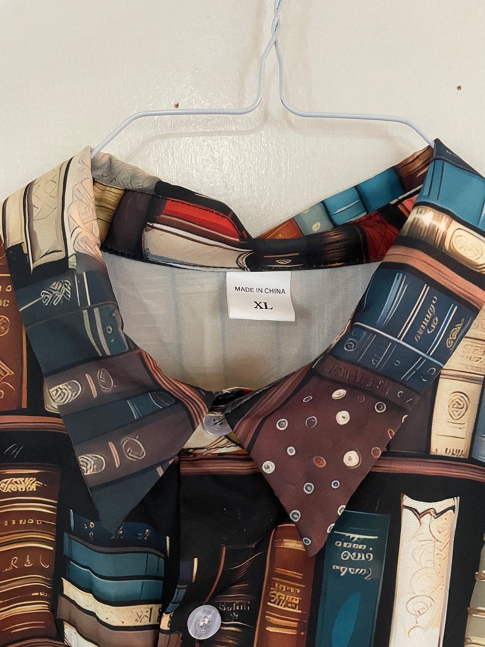 Women’s Button Down Book Print Blouse XL - Picture 2 of 6
